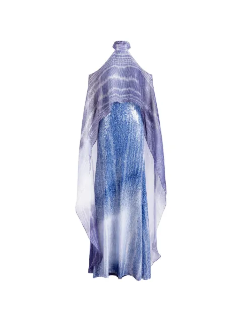 Silvia Tcherassi Serenela moiré-effect sequinned maxi dress