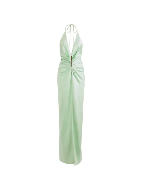Silvia Tcherassi Jenifer halterneck gathered maxi dress