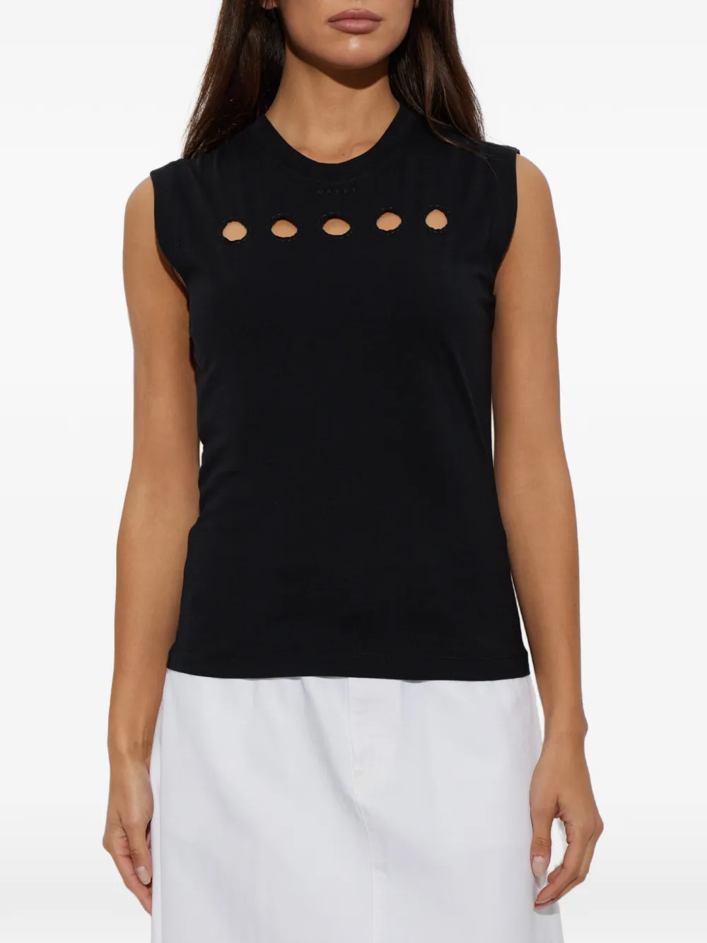 Marni Uitgesneden tanktop Zwart