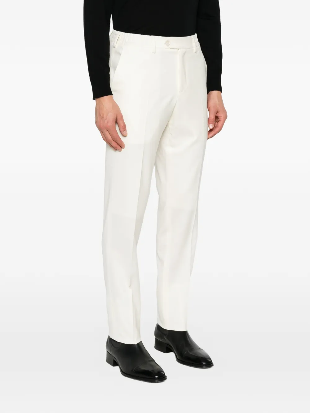 Lardini Paw elasticated-waist trousers Beige