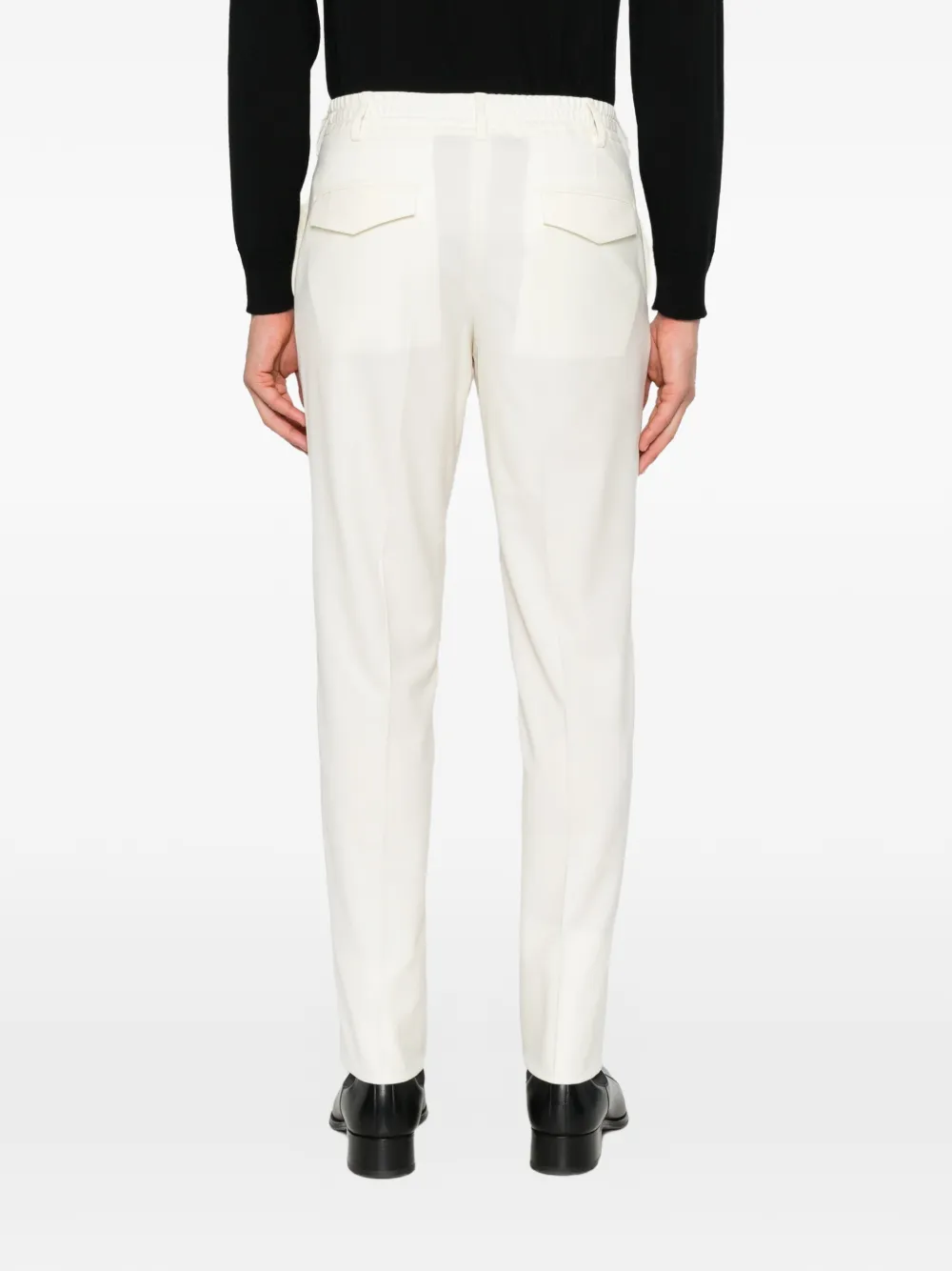 Lardini Paw elasticated-waist trousers Beige