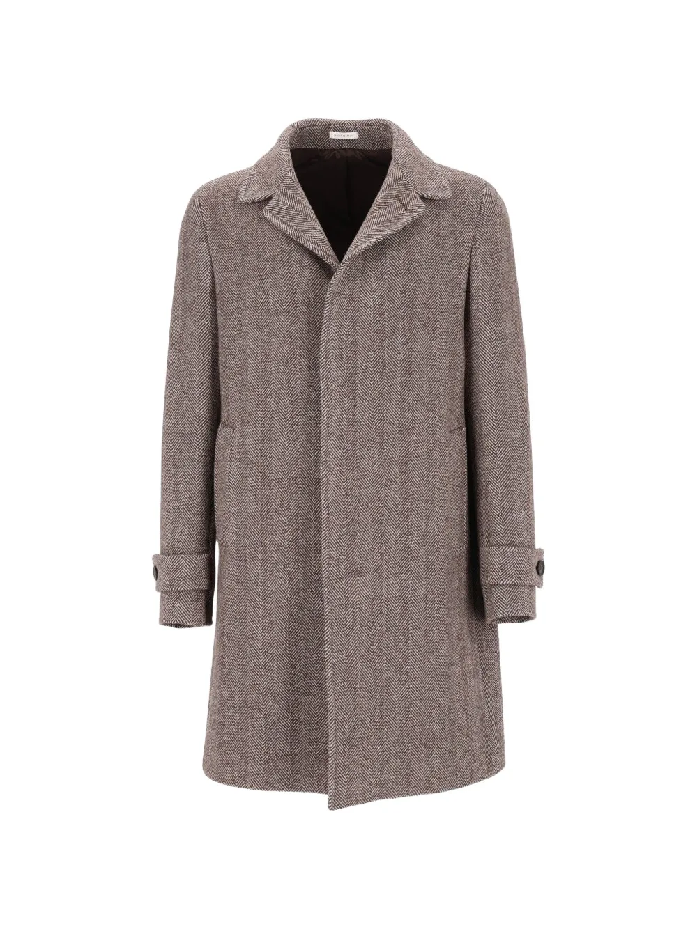 Al Duca D’Aosta 1902 herringbone single-breasted coat - Marrone