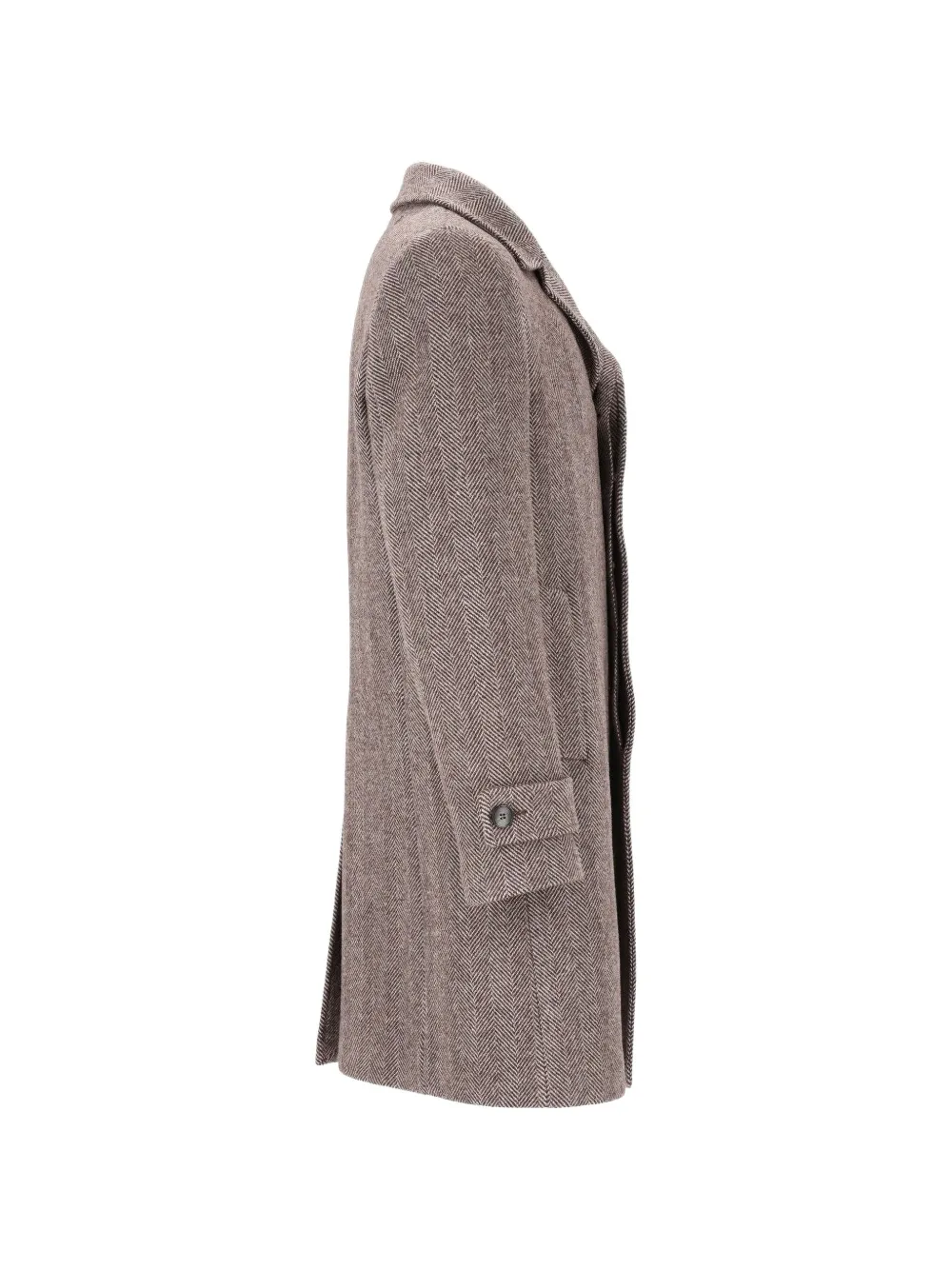 Al Duca D Aosta 1902 Jas met visgraat-patroon Bruin