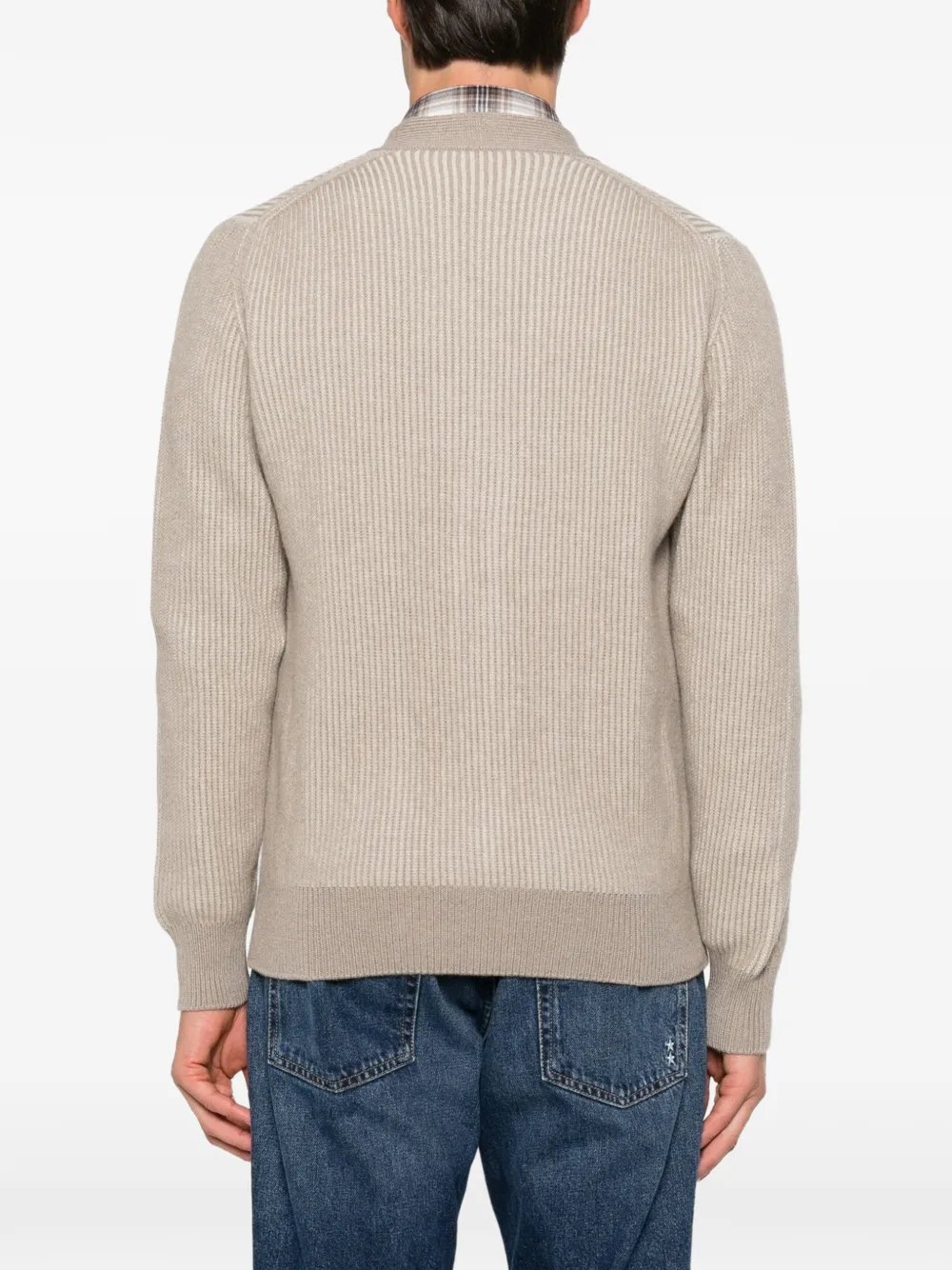 Filippo De Laurentiis Ribgebreid vest Beige