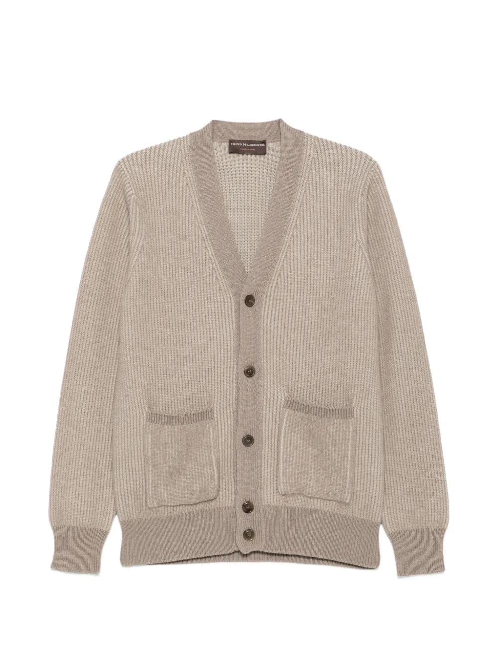 Filippo De Laurentiis ribbed-knit V-neck cardigan - Neutrals