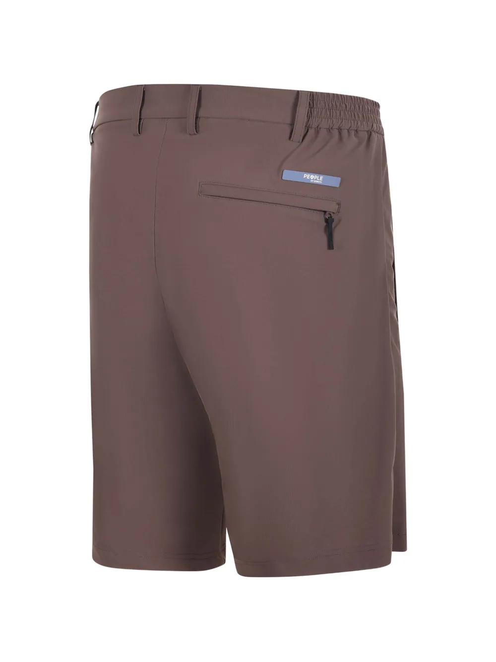 People Of Shibuya Elastische geplooide shorts Bruin