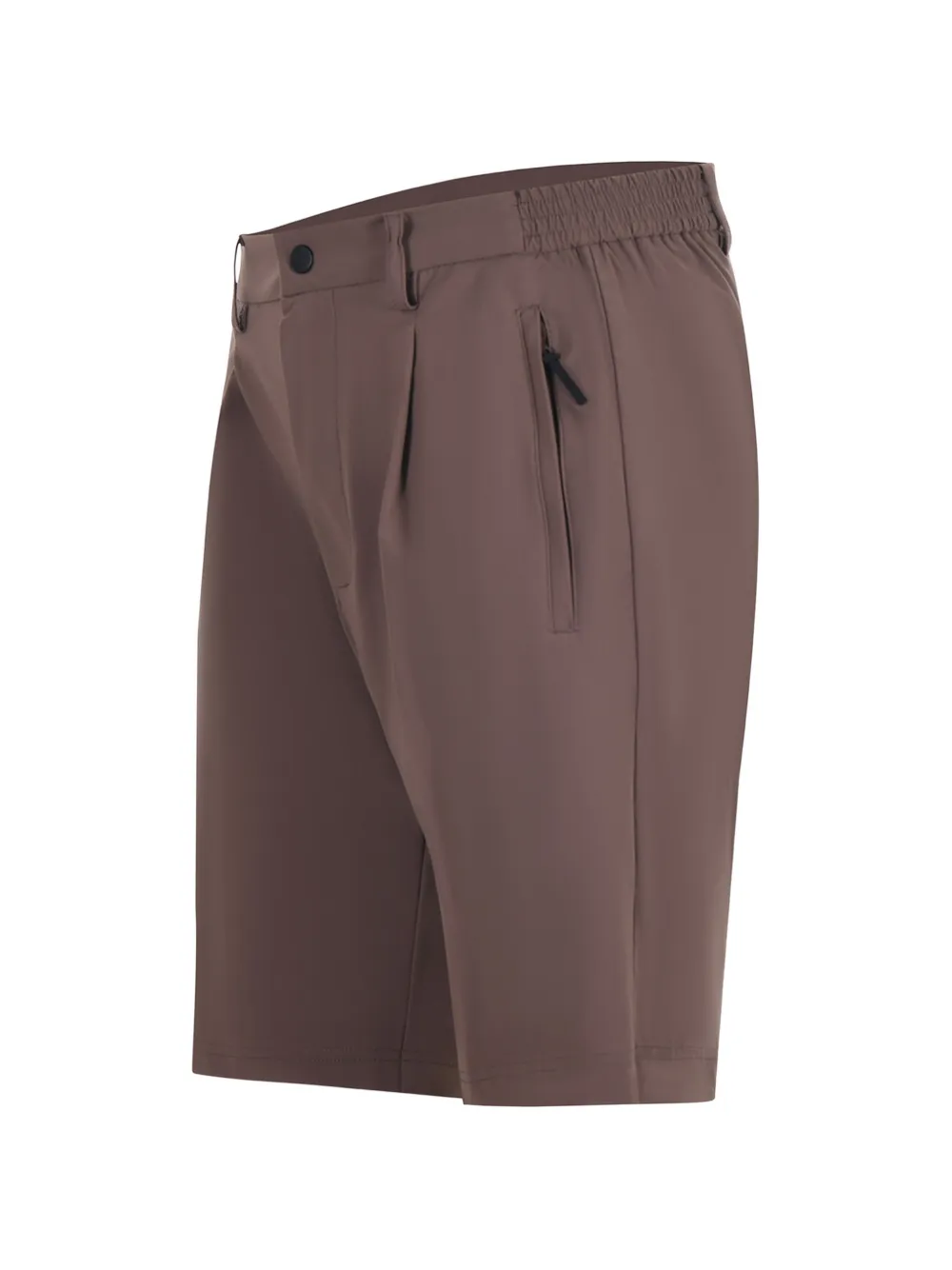 People Of Shibuya Elastische geplooide shorts Bruin