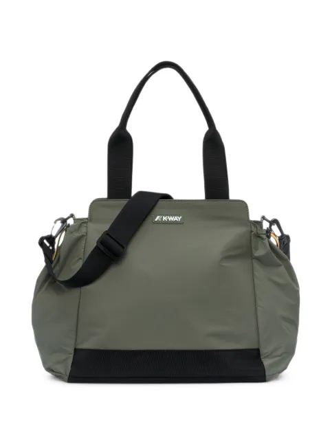 K-Way Aisy logo-patch tote bag