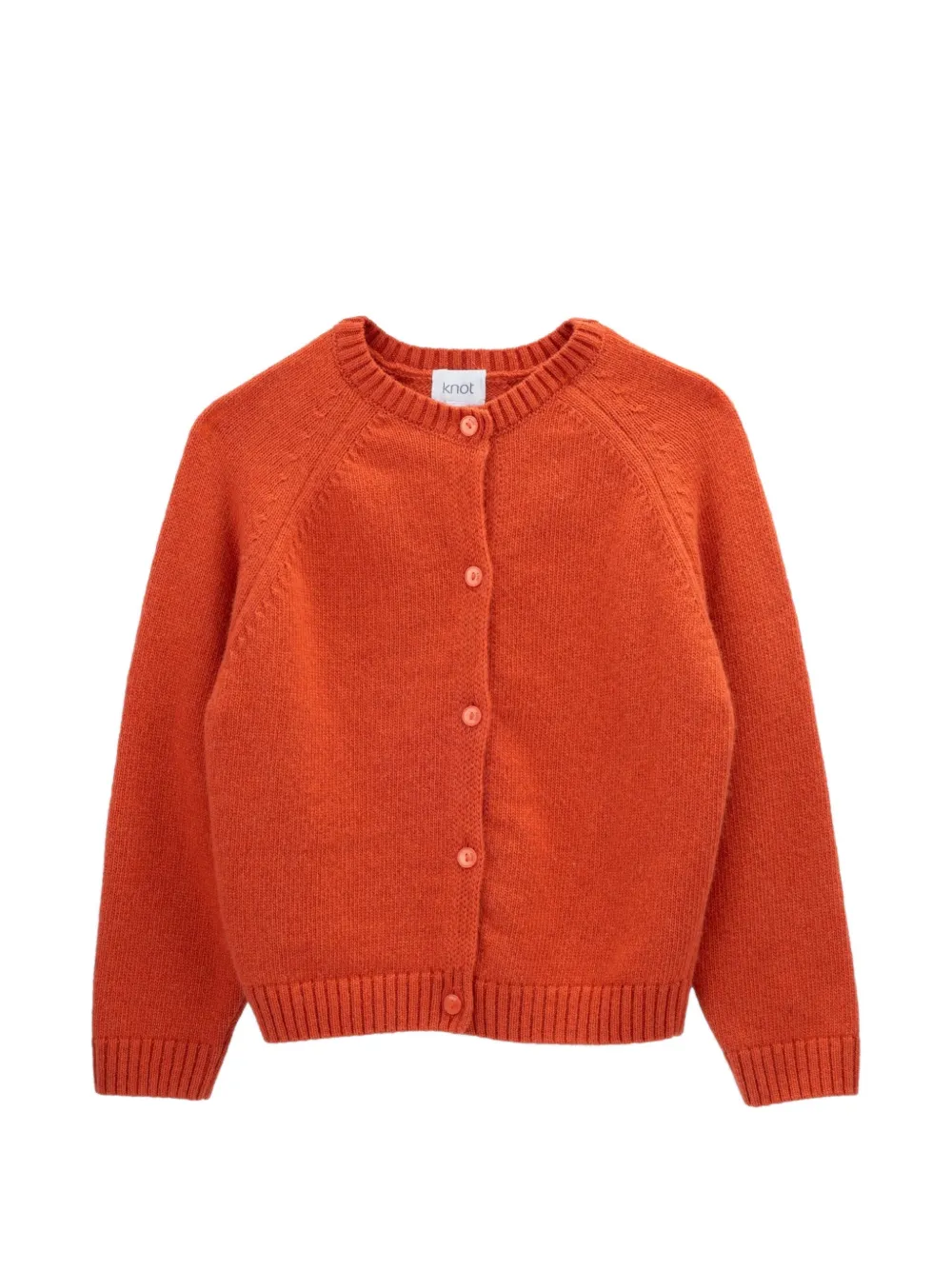 Knot Mae raglan-sleeve cardigan - Arancione