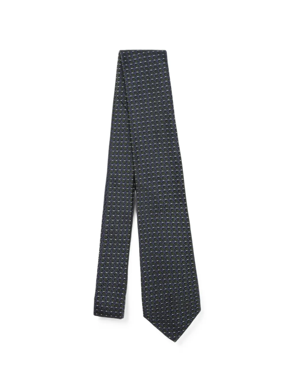 Ferragamo Pegasus jacquard tie - Blu