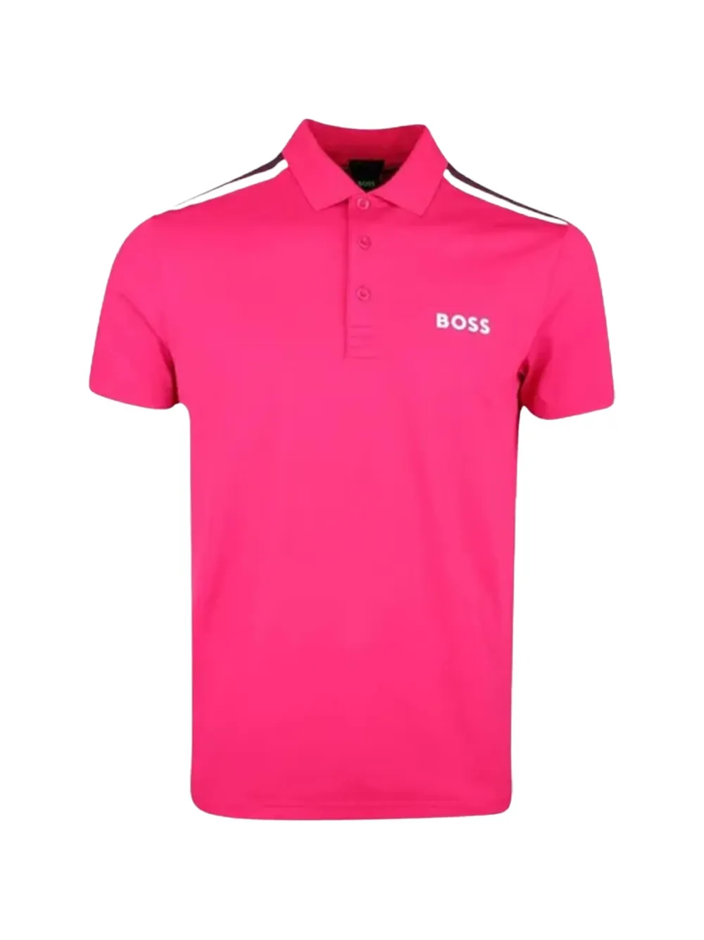 BOSS logo-print short-sleeve polo shirt - Rosa