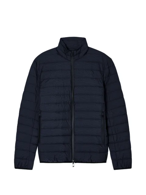 Emporio Armani logo-print zip-up down jacket