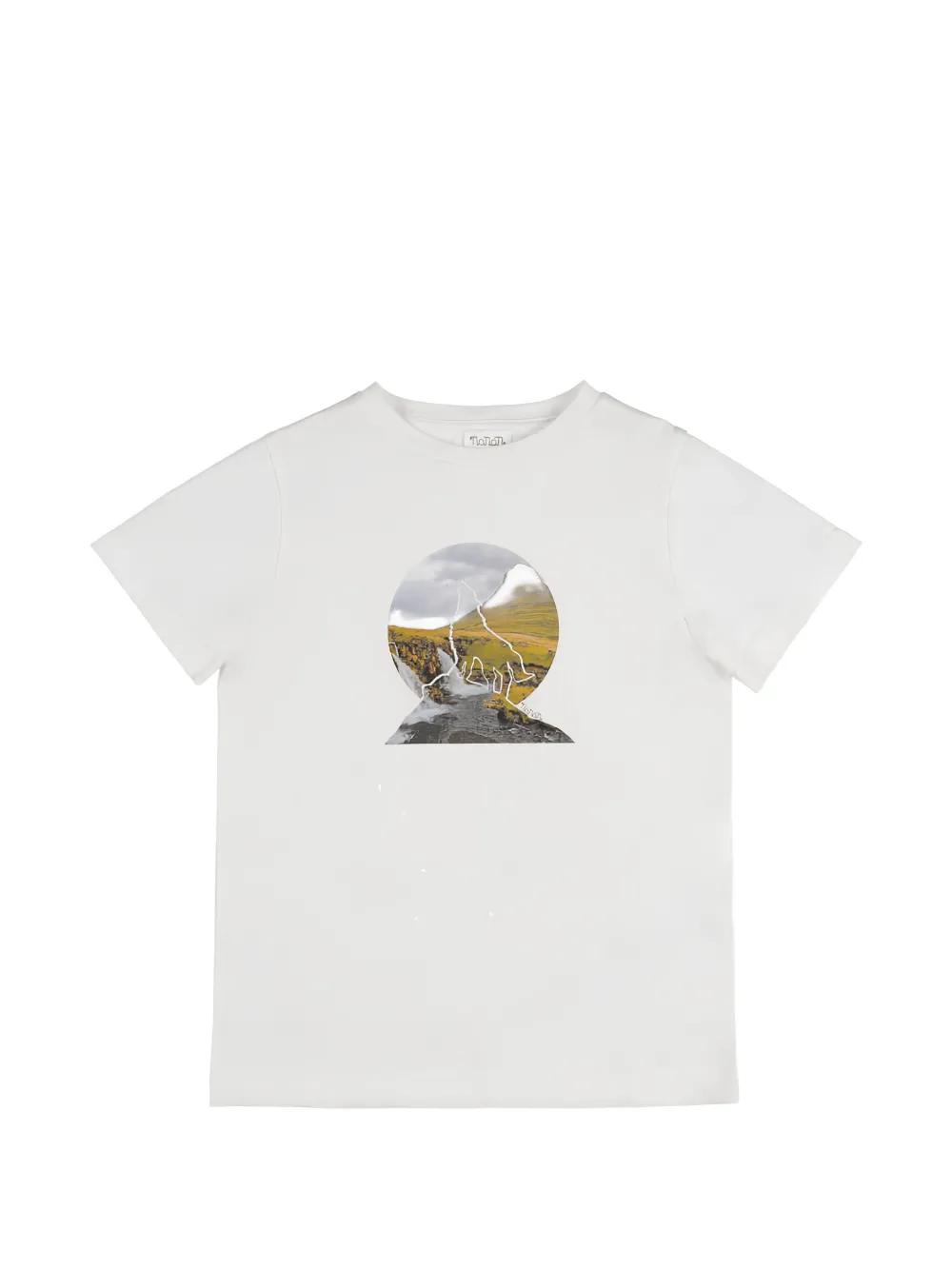 NANAN landscape-print short-sleeve T-shirt - Bianco