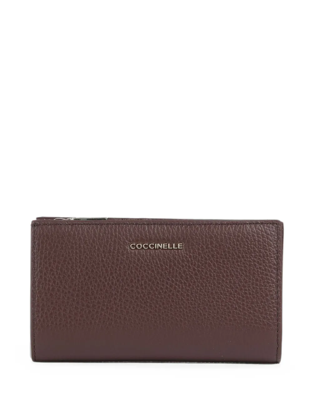 Coccinelle logo-plaque leather wallet - Marrone