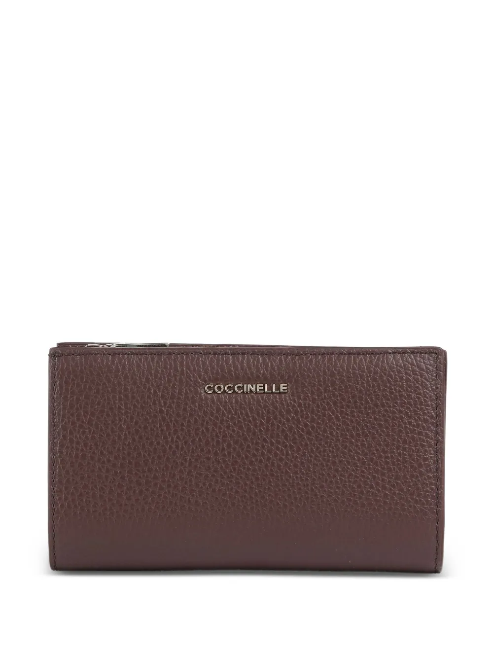 Coccinelle logo-plaque leather wallet - Marrone