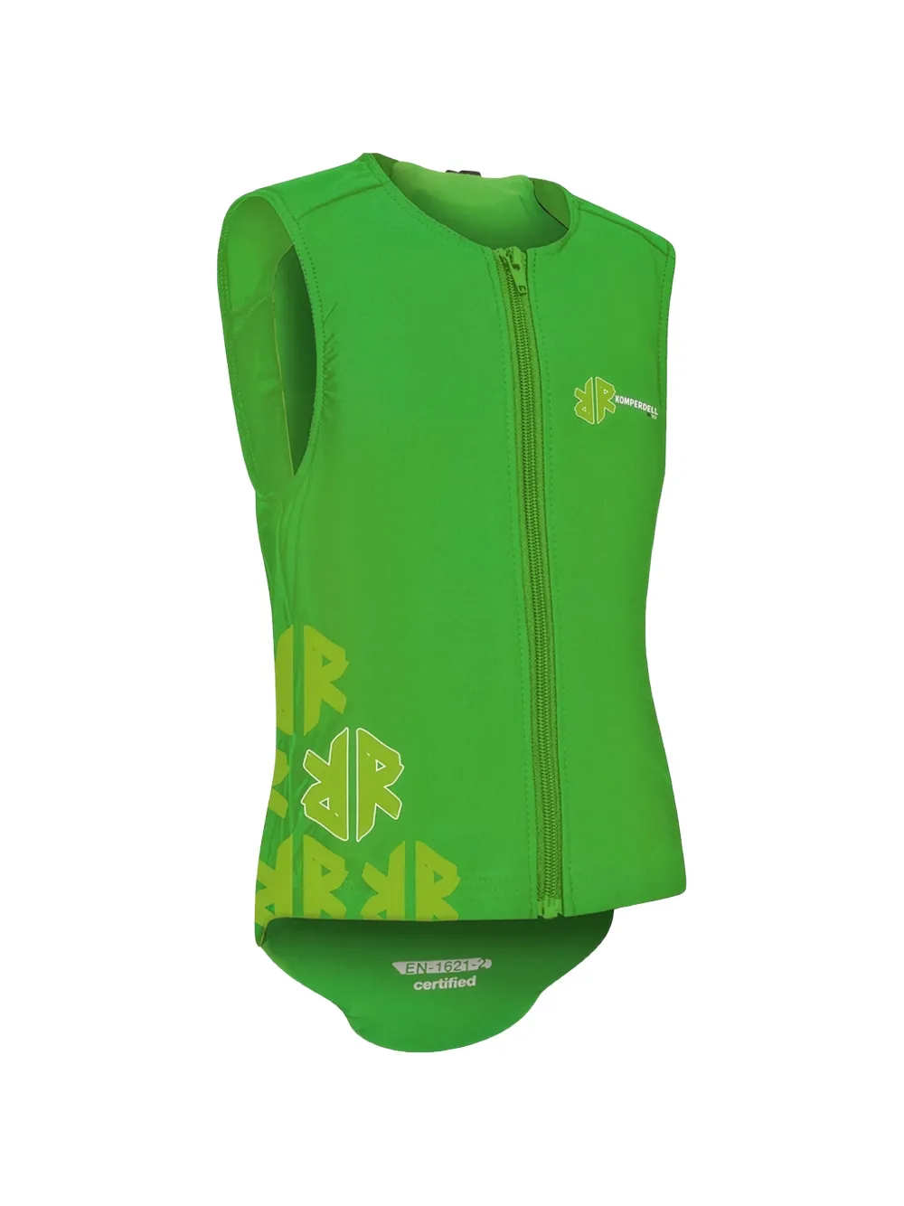 KOMPERDELL KIDS logo-print zip-up vest - Verde