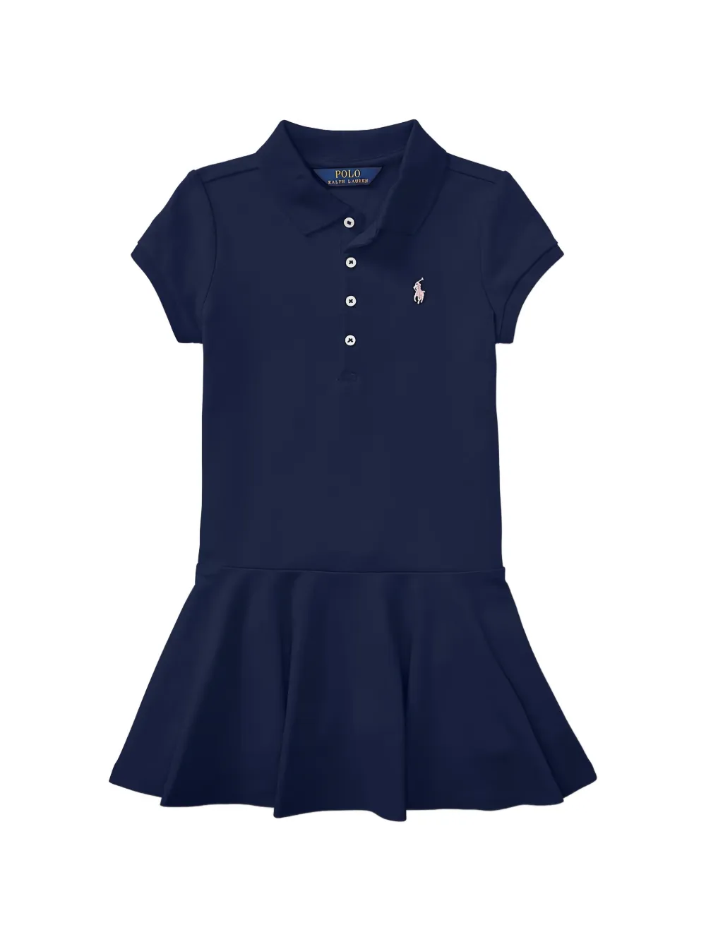 POLO RALPH LAUREN KIDS Pony motif ruffled polo shirt - Blu