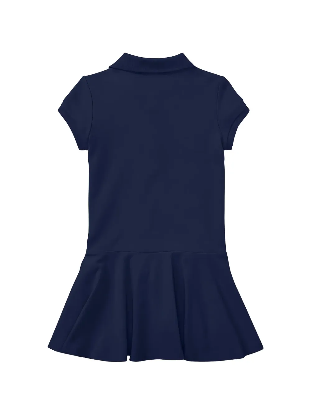 POLO RALPH LAUREN KIDS Pony-motif ruffled polo-collar dress Blauw