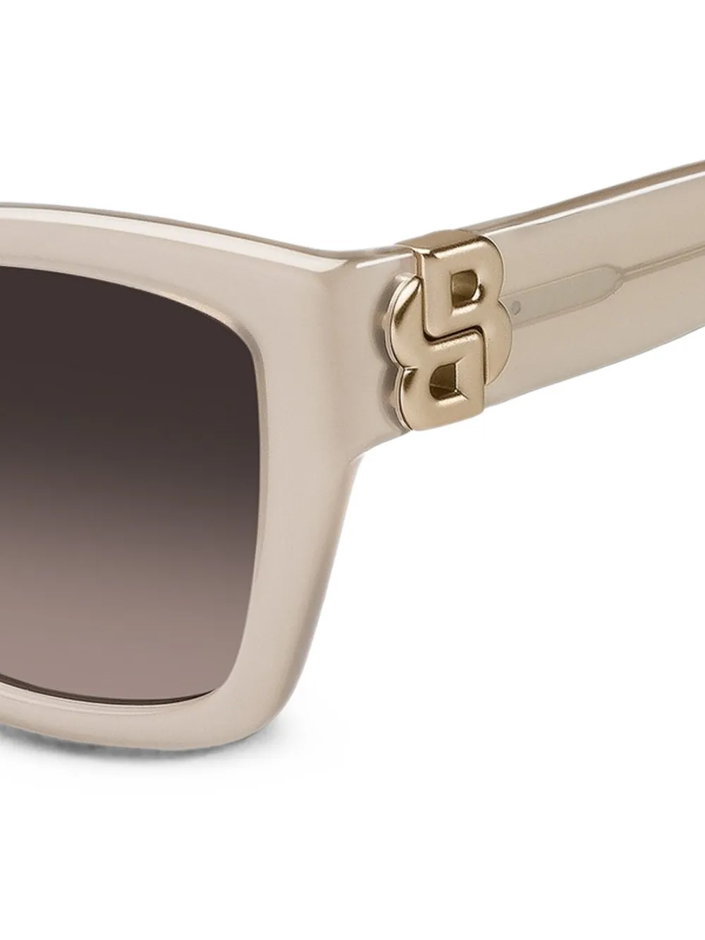 BOSS Zonnebril van acetaat met Double B-monogram Beige