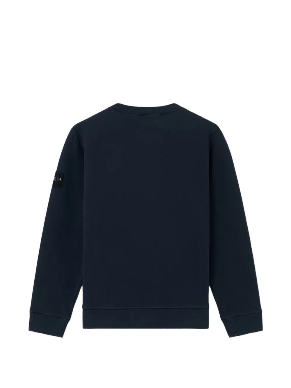 Stone Island Junior Trui met Compass-patch en geribbelde textuur Blauw