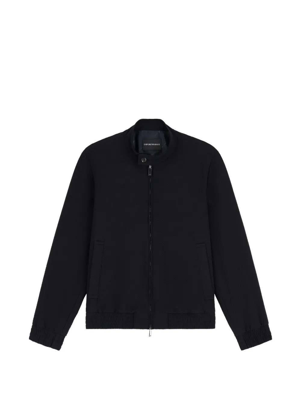 Emporio Armani textured blouson jacket - Nero