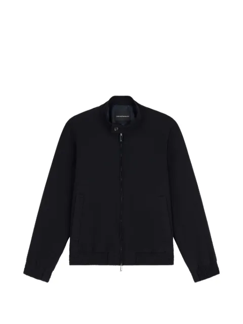 Emporio Armani textured blouson jacket