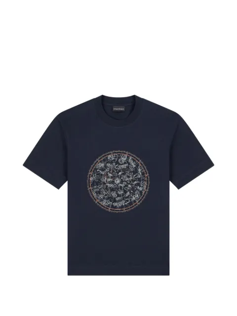 Emporio Armani graphic-print cotton T-shirt