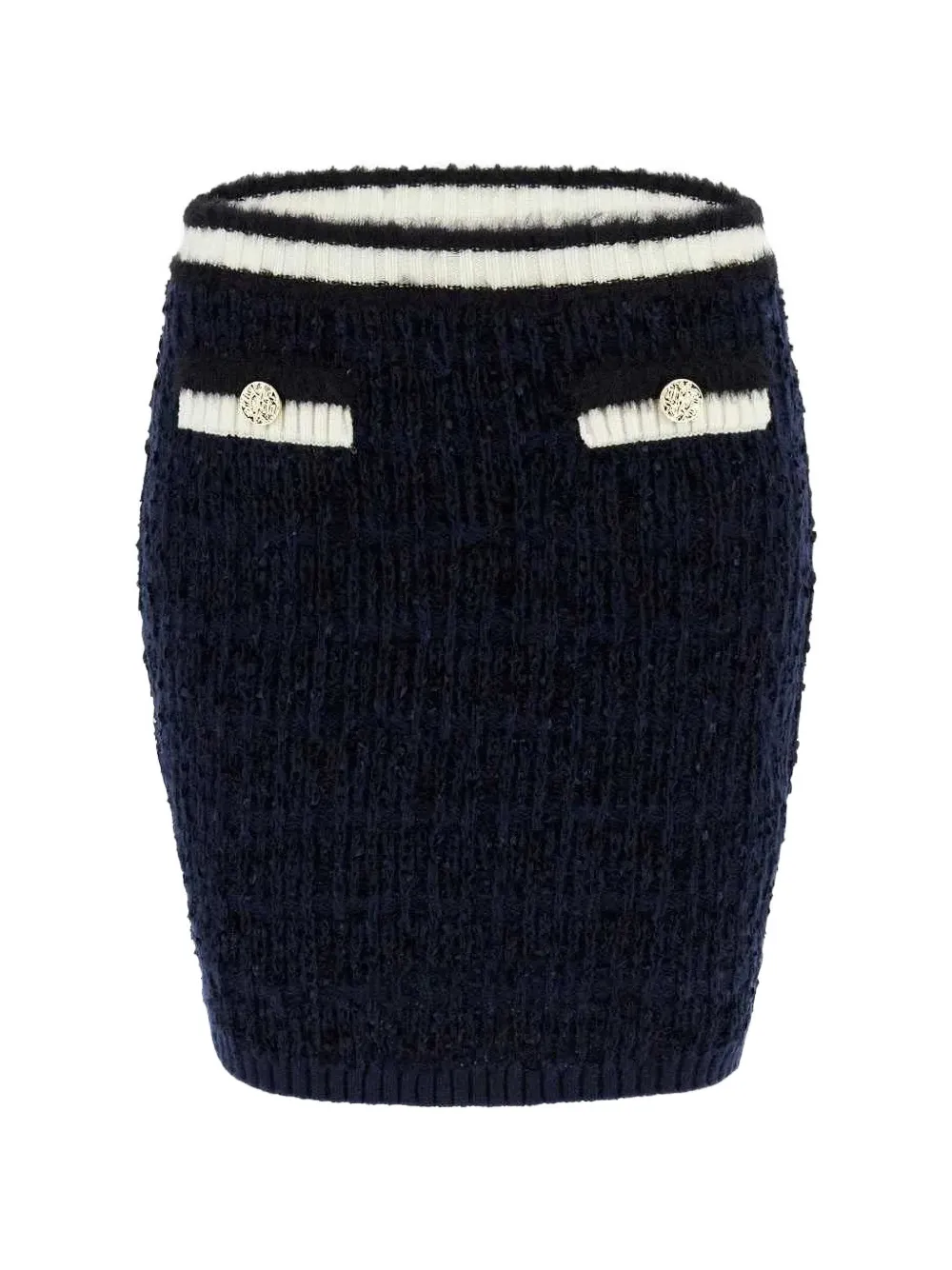 Guess Usa Tape-yarn Mini Skirt In Blue