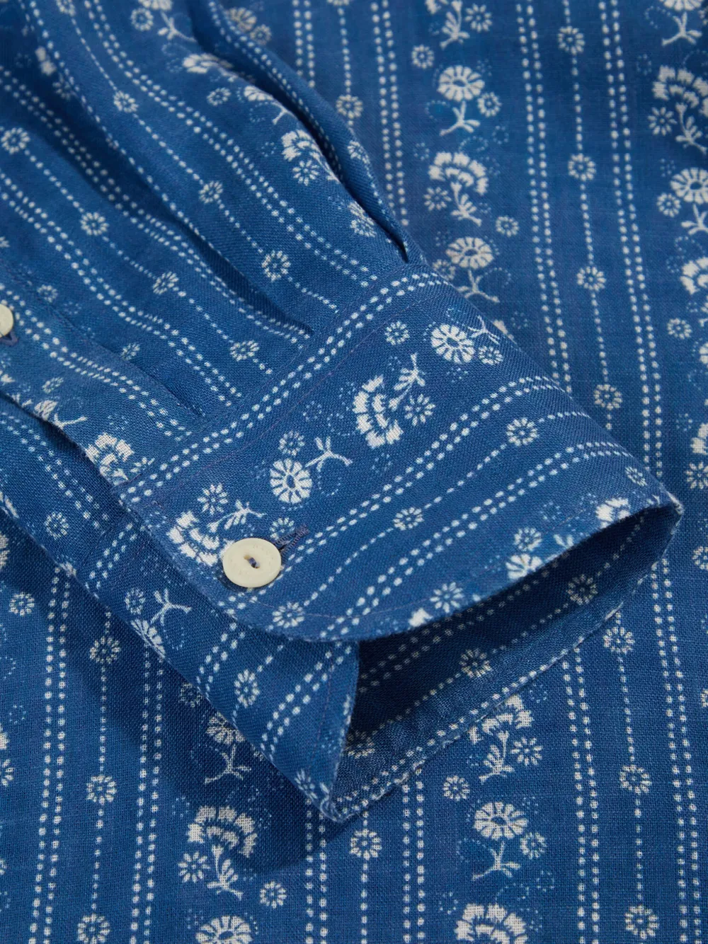 MC2 Saint Barth floral-print linen shirt Blauw