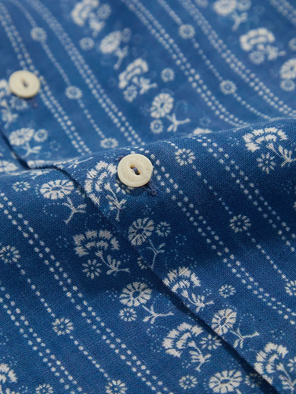 MC2 Saint Barth floral-print linen shirt Blauw