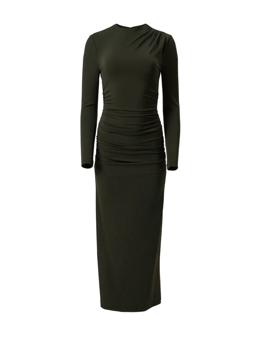 Carolina Herrera Maxi-jurk met ruches Groen