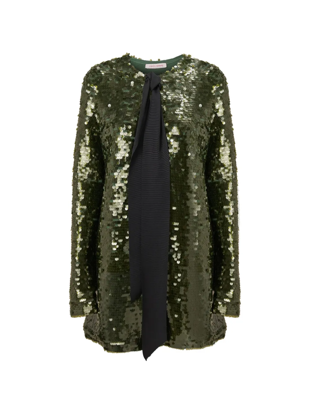Carolina Herrera sequin-embellished tie-fastening blouse