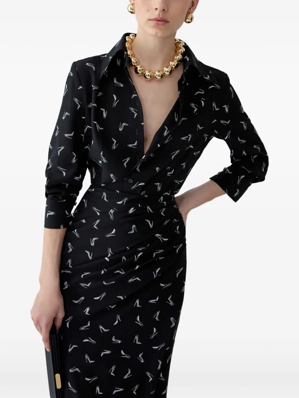 Carolina Herrera Good Girl overhemd met schoen-print Zwart