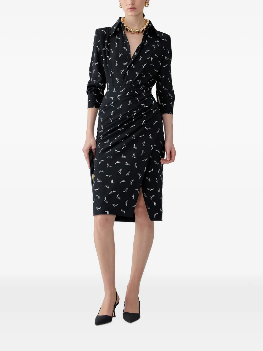 Carolina Herrera Good Girl overhemd met schoen-print Zwart