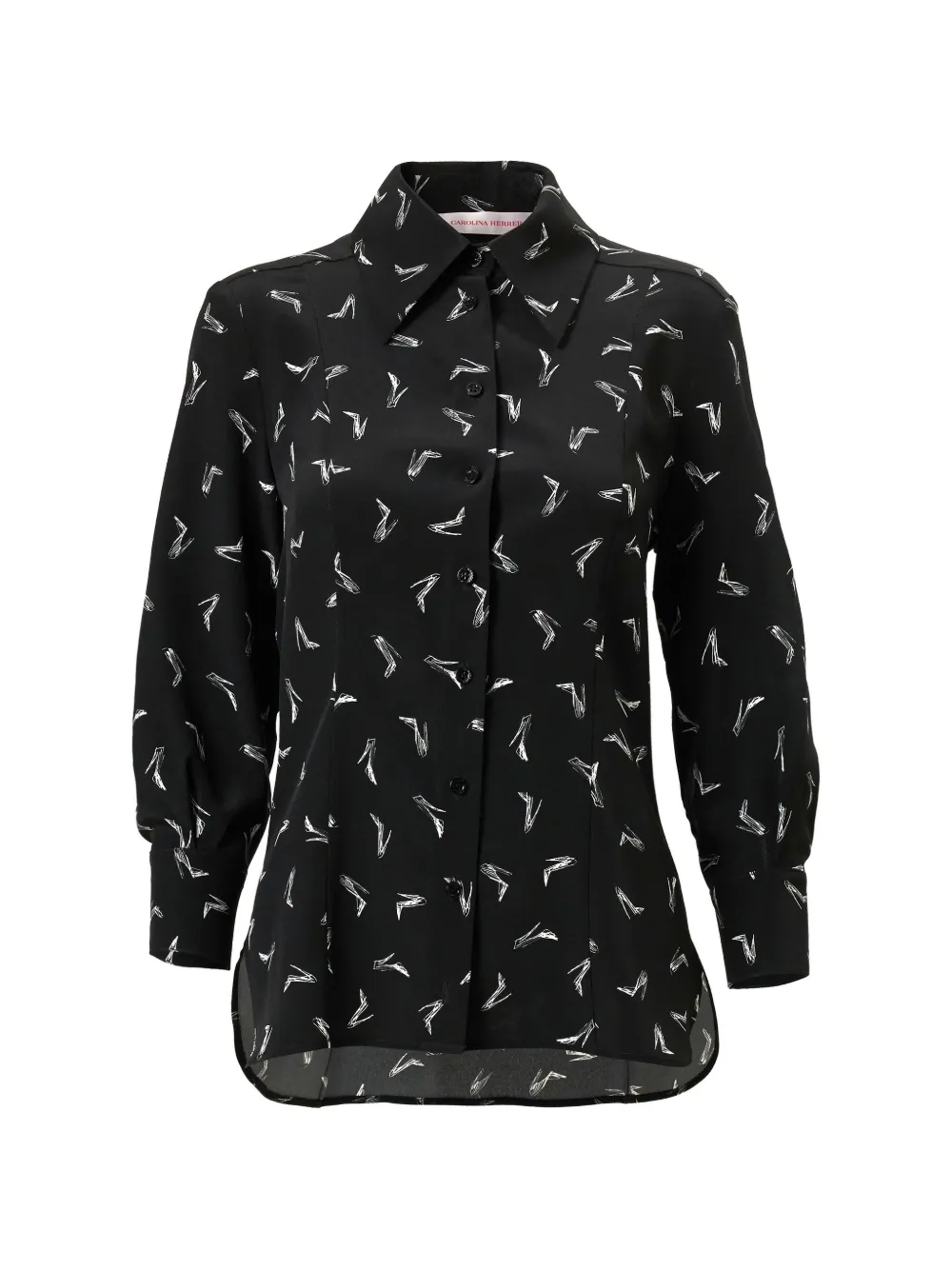 Carolina Herrera Good Girl shoe-print shirt - Nero