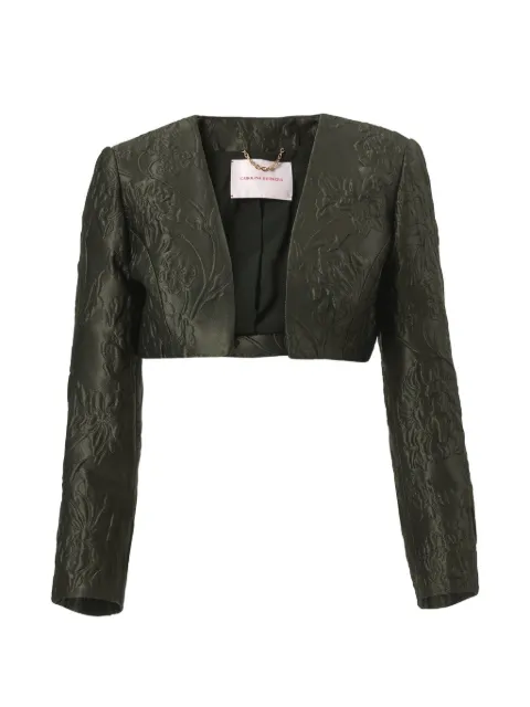 Carolina Herrera floral cloqué jacquard bolero jacket
