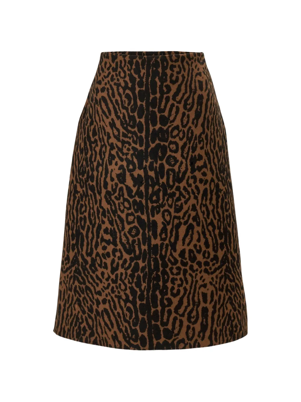 Carolina Herrera Midi-rok met A-lijn en luipaardjacquard Bruin