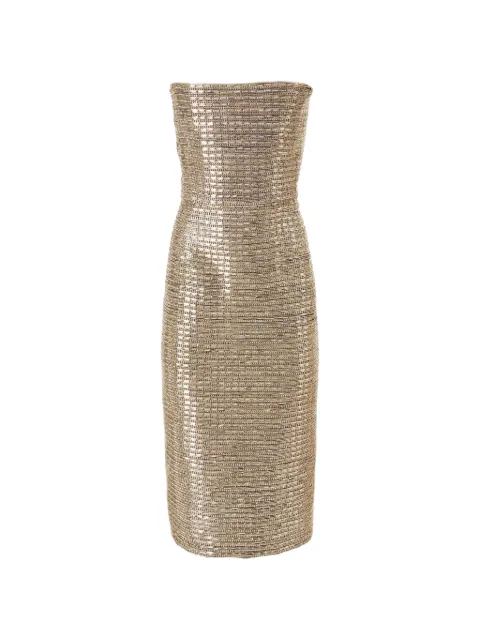 Carolina Herrera vestido midi strapless