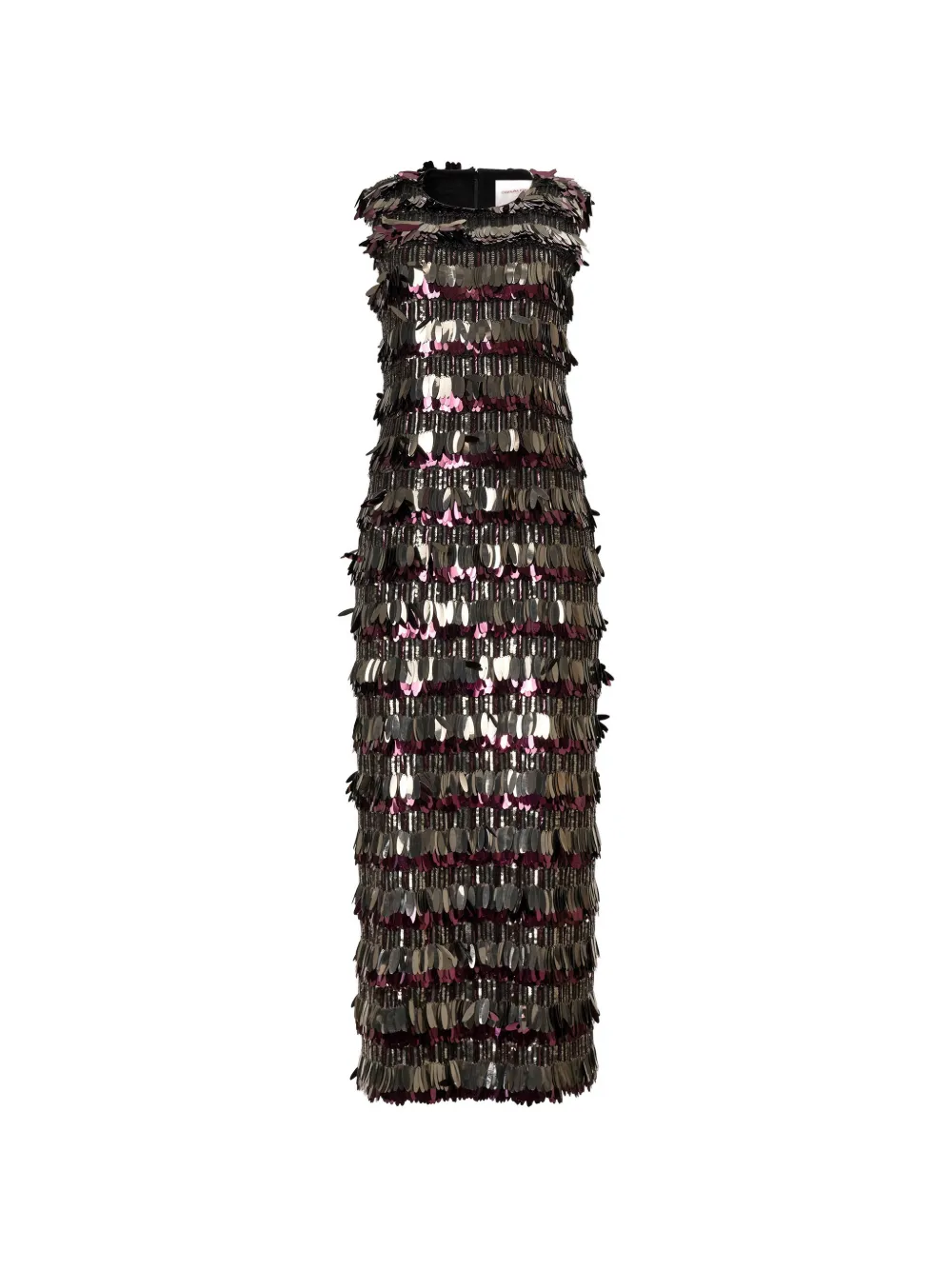 Carolina Herrera Mouwloze maxi-jurk met paillettne Zwart