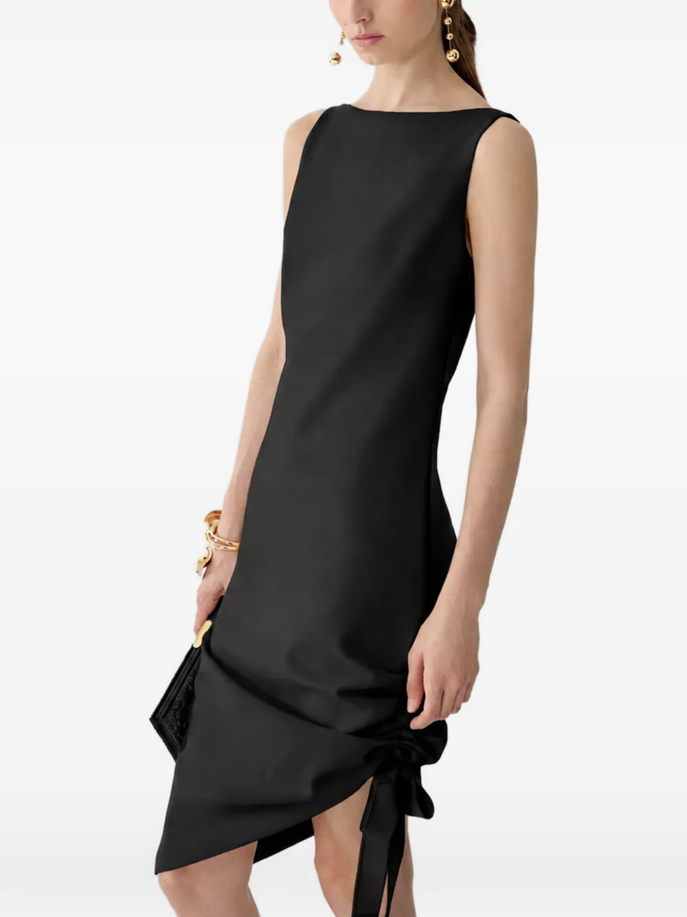 Carolina Herrera Gesmockte jurk Zwart