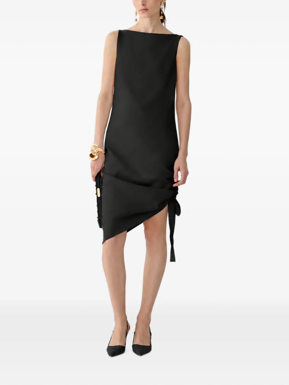 Carolina Herrera Gesmockte jurk Zwart