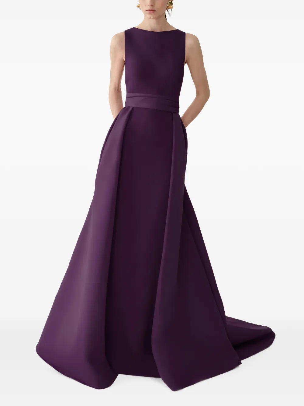 Carolina Herrera Avondjurk met rok Paars