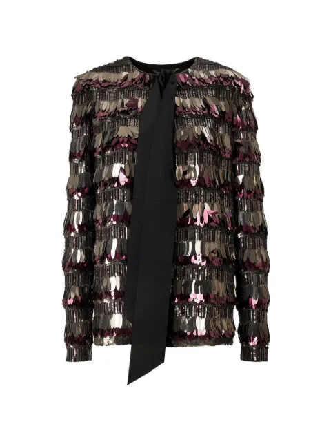 Carolina Herrera chamarra bordada con lentejuelas