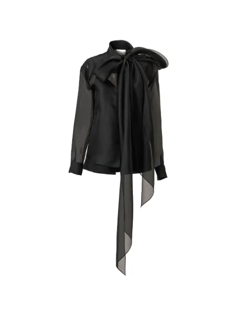 Carolina Herrera bow-detail organza shirt