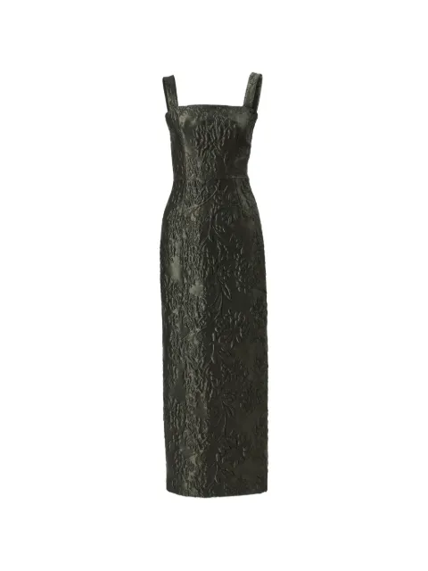 Carolina Herrera robe longue à fleurs en jacquard