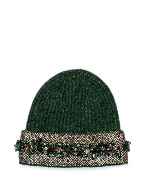 Melrose High x Lotto Crown of Cairo monarch crystal-embellished beanie hat