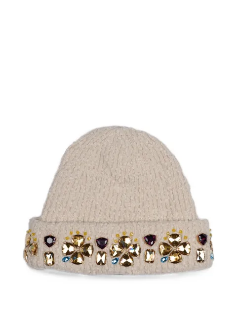 Melrose High x Lotto Crown of Cairo crystal-embellished beanie hat
