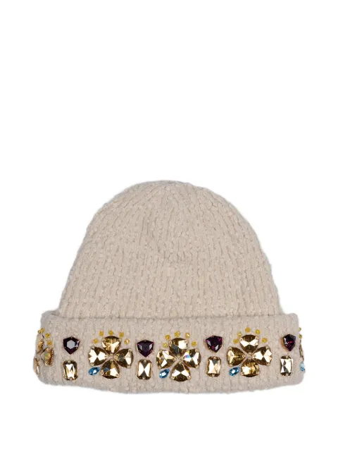 Melrose High x Lotto Crown of Cairo crystal-embellished beanie hat