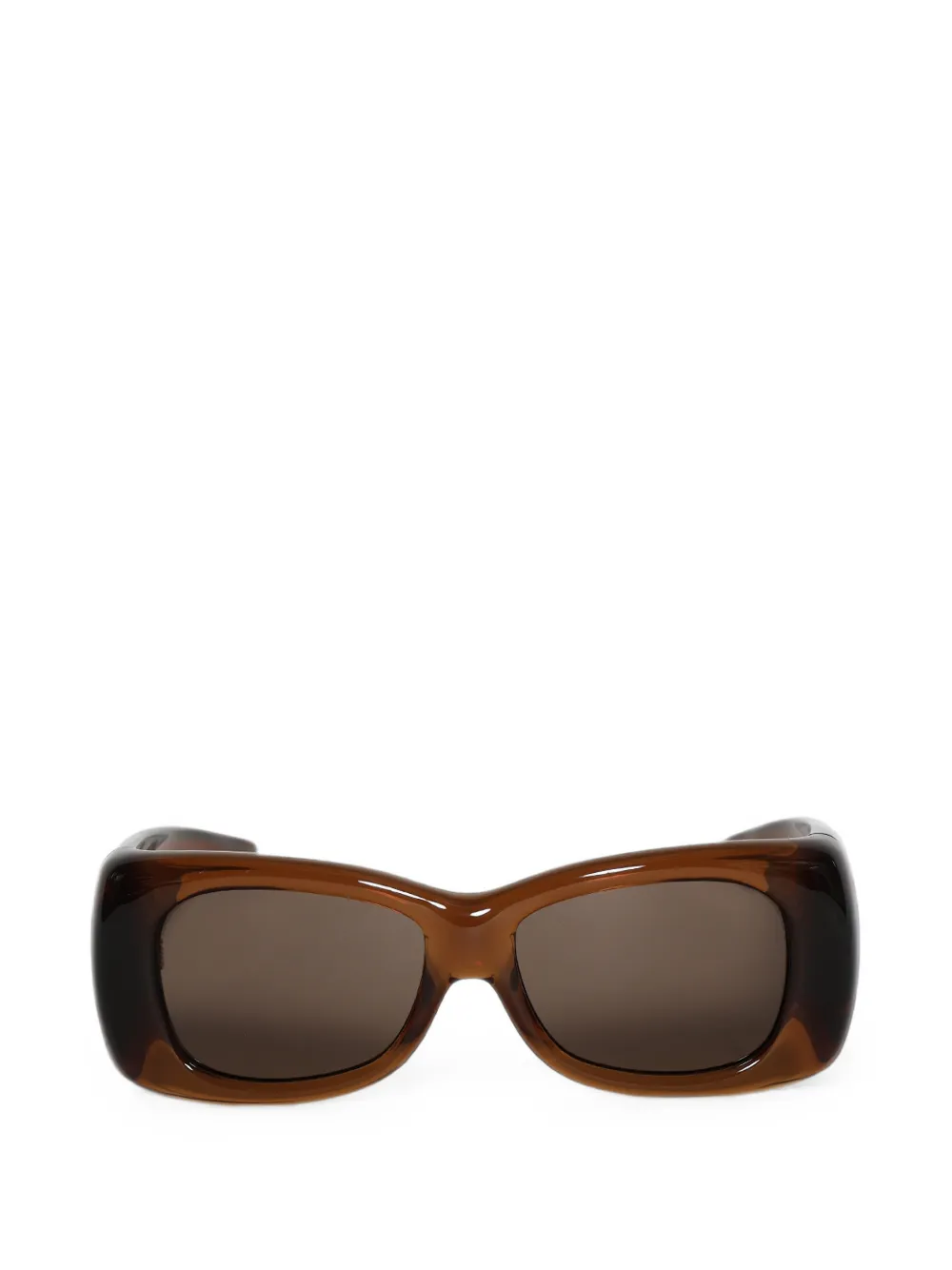 Saint Laurent Howl Rectangle-frame Sunglasses In Brown