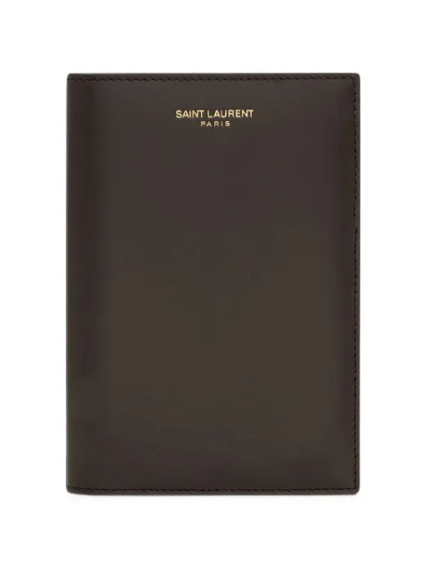 Saint Laurent logo-print passport case